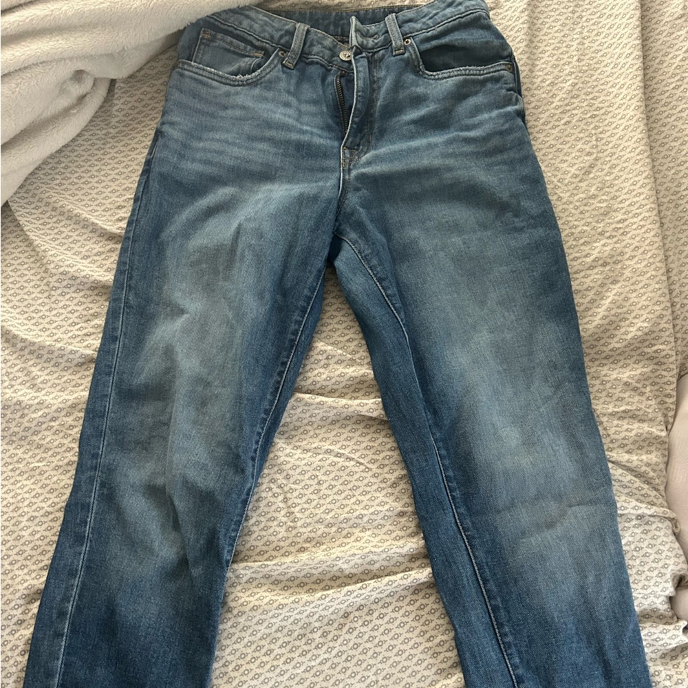 Buffalo David Bitton Blue Straight Leg Jeans with Vintage Look